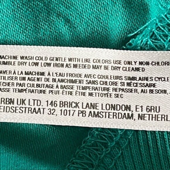 Free People Beach Gemma Mini Off The Shoulder Boho Dress Cadmium Green Size XS - Picture 13 of 14